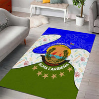 Nicaragua South Caribbean Coast Area Rug with Regional Seal and Ocean Shell Pattern Alma Caribeña Design - Wonder Print Shop