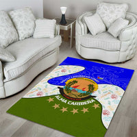 Nicaragua South Caribbean Coast Area Rug with Regional Seal and Ocean Shell Pattern Alma Caribeña Design - Wonder Print Shop