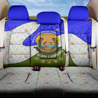 Nicaragua South Caribbean Coast Back Car Seat Cover with Regional Seal and Ocean Shell Pattern Alma Caribeña Design - Wonder Print Shop