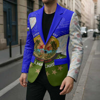 Nicaragua South Caribbean Coast Blazer with Regional Seal and Ocean Shell Pattern Alma Caribeña Design - Wonder Print Shop