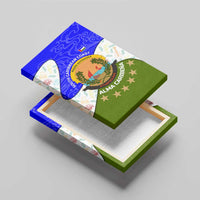 Nicaragua South Caribbean Coast Canvas Wall Art with Regional Seal and Ocean Shell Pattern Alma Caribeña Design - Wonder Print Shop