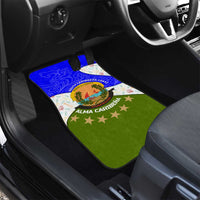 Nicaragua South Caribbean Coast Car Mats with Regional Seal and Ocean Shell Pattern Alma Caribeña Design - Wonder Print Shop