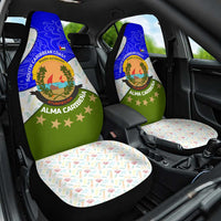 Nicaragua South Caribbean Coast Car Seat Cover with Regional Seal and Ocean Shell Pattern Alma Caribeña Design - Wonder Print Shop