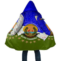 Nicaragua South Caribbean Coast Cloak with Regional Seal and Ocean Shell Pattern Alma Caribeña Design - Wonder Print Shop