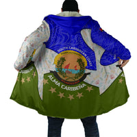 Nicaragua South Caribbean Coast Cloak with Regional Seal and Ocean Shell Pattern Alma Caribeña Design - Wonder Print Shop