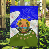 Nicaragua South Caribbean Coast Garden Flag with Regional Seal and Ocean Shell Pattern Alma Caribeña Design - Wonder Print Shop