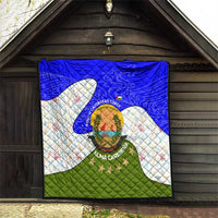 Nicaragua South Caribbean Coast Quilt with Regional Seal and Ocean Shell Pattern Alma Caribeña Design - Wonder Print Shop