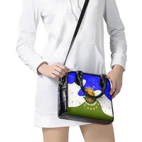 Nicaragua South Caribbean Coast Shoulder Handbag with Regional Seal and Ocean Shell Pattern Alma Caribeña Design - Wonder Print Shop