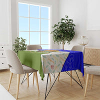 Nicaragua South Caribbean Coast Tablecloth with Regional Seal and Ocean Shell Pattern Alma Caribeña Design - Wonder Print Shop