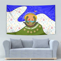 Nicaragua South Caribbean Coast Tapestry with Regional Seal and Ocean Shell Pattern Alma Caribeña Design - Wonder Print Shop