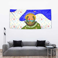 Nicaragua South Caribbean Coast Tapestry with Regional Seal and Ocean Shell Pattern Alma Caribeña Design - Wonder Print Shop