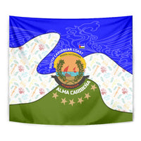 Nicaragua South Caribbean Coast Tapestry with Regional Seal and Ocean Shell Pattern Alma Caribeña Design - Wonder Print Shop