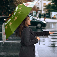 Nicaragua South Caribbean Coast Umbrella with Regional Seal and Ocean Shell Pattern Alma Caribeña Design - Wonder Print Shop