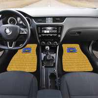 Buffalo Soldiers Christmas Car Mats with Yellow Cartoon Buffalo Santa Hat Design - Wonder Print Shop
