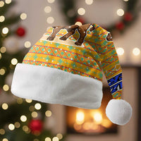 Buffalo Soldiers Christmas Santa Hat with Yellow Cartoon Buffalo Santa Hat Design - Wonder Print Shop