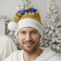 Buffalo Soldiers Christmas Santa Hat with Yellow Cartoon Buffalo Santa Hat Design - Wonder Print Shop