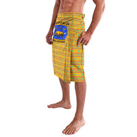 Buffalo Soldiers Christmas Lavalava with Yellow Cartoon Buffalo Santa Hat Design - Wonder Print Shop