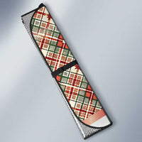 Hungary Christmas Auto Sun Shade with Red Green Plaid Pattern Crown and Double Cross Motif - Wonder Print Shop