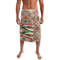 Hungary Christmas Lavalava with Red Green Plaid Pattern Crown and Double Cross Motif - Wonder Print Shop