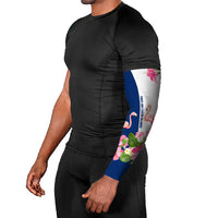 Turks and Caicos Islands Arm Sleeves with Flamingos Floral Pattern and National Crest Design - Wonder Print Shop