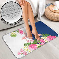 Turks and Caicos Islands Bathroom Set with Flamingos Floral Pattern and National Crest Design - Wonder Print Shop