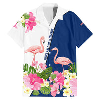 Turks and Caicos Islands Family Matching Mermaid Dress and Hawaiian Shirt with Flamingos Floral Pattern and National Crest Design - Wonder Print Shop