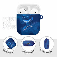 Turks and Caicos Islands AirPods Case with Blue Ocean Whale and Coral Reef Design - Wonder Print Shop
