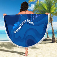 Turks and Caicos Islands Beach Blanket with Blue Ocean Whale and Coral Reef Design - Wonder Print Shop