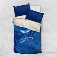 Turks and Caicos Islands Bedding Set with Blue Ocean Whale and Coral Reef Design - Wonder Print Shop
