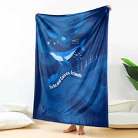 Turks and Caicos Islands Blanket with Blue Ocean Whale and Coral Reef Design - Wonder Print Shop