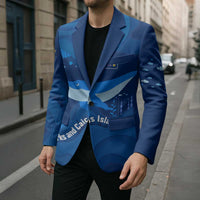 Turks and Caicos Islands Blazer with Blue Ocean Whale and Coral Reef Design - Wonder Print Shop