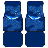 Turks and Caicos Islands Car Mats with Blue Ocean Whale and Coral Reef Design - Wonder Print Shop