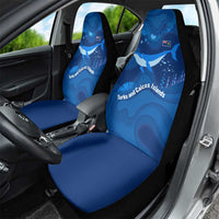 Turks and Caicos Islands Car Seat Cover with Blue Ocean Whale and Coral Reef Design - Wonder Print Shop