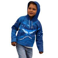 Turks and Caicos Islands Kid Hoodie with Blue Ocean Whale and Coral Reef Design - Wonder Print Shop