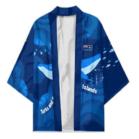 Turks and Caicos Islands Kimono with Blue Ocean Whale and Coral Reef Design - Wonder Print Shop