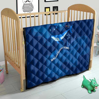 Turks and Caicos Islands Quilt with Blue Ocean Whale and Coral Reef Design - Wonder Print Shop