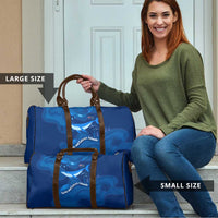 Turks and Caicos Islands Travel Bag with Blue Ocean Whale and Coral Reef Design - Wonder Print Shop