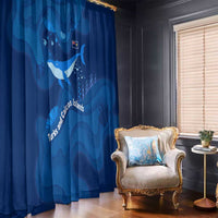 Turks and Caicos Islands Window Curtain with Blue Ocean Whale and Coral Reef Design - Wonder Print Shop