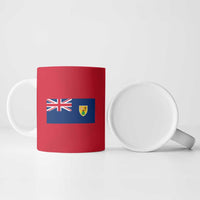 Turks and Caicos Islands Ceramic Mug with Yellow Hawk Outline and Red Blue Crest Design - Wonder Print Shop