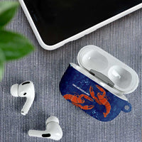 Turks and Caicos Islands AirPods Case with Red Crab and Ocean Wave Coral Reef Design - Wonder Print Shop