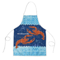 Turks and Caicos Islands Apron with Red Crab and Ocean Wave Coral Reef Design - Wonder Print Shop