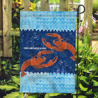 Turks and Caicos Islands Garden Flag with Red Crab and Ocean Wave Coral Reef Design - Wonder Print Shop