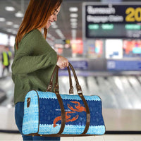 Turks and Caicos Islands Travel Bag with Red Crab and Ocean Wave Coral Reef Design - Wonder Print Shop