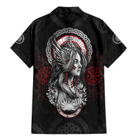 Viking Shieldmaiden Family Matching Mermaid Dress and Hawaiian Shirt with Viking Compass Vegvisir - Wonder Print Shop