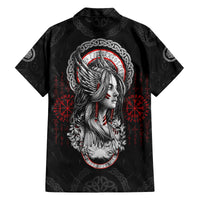 Viking Shieldmaiden Family Matching Summer Maxi Dress and Hawaiian Shirt with Viking Compass Vegvisir - Wonder Print Shop