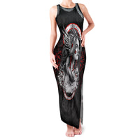 Viking Shieldmaiden Family Matching Tank Maxi Dress and Hawaiian Shirt with Viking Compass Vegvisir - Wonder Print Shop