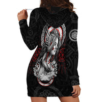 Viking Shieldmaiden Hoodie Dress with Viking Compass Vegvisir - Wonder Print Shop