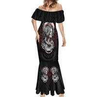Viking Shieldmaiden Mermaid Dress with Viking Compass Vegvisir - Wonder Print Shop