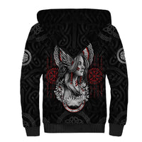 Viking Shieldmaiden Sherpa Hoodie with Viking Compass Vegvisir - Wonder Print Shop