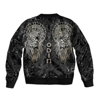 Viking Navigator Sleeve Zip Bomber Jacket Odin's Wisdom in Symbols - Wonder Print Shop